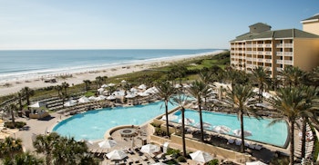 Cabanas and pool at Omni Amelia Island Resort