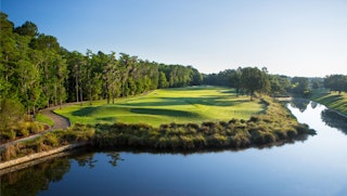A panoramic view of a golf course in Northeast Florida.