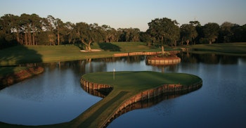 Aerial view of The PLAYERS stadium TPC Sawgrass Florida Golf